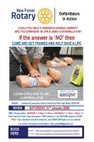 FREE Defibrillator Training Sat 31st January 2026-Lyndhurst